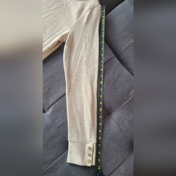 Talbots sweater champagne color with metallic gold sparkle 🌟 - Picture 6 of 12